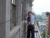 Building Exterior Cleaning in Process